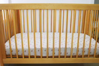 Housse de matelas pour berceau bébé nouveau-né et tout-petit en coton pur double couche certifié GOTS CPC, vente en gros transfrontalière OEM
