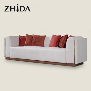 Zhizhida — ensemble canapé 3 places, meubles de maison, salon, accoudoir incurvé de luxe, en tissu, vente en gros - Product Image 2