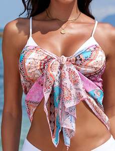 ผ้าคลุมชายหาดสไตล์โบฮีเมียนสำหรับผู้หญิงจาก ZAFUL ผ้าคลุมลำลองแบบซารอง ผ้าคลุมบิกินี่แบบโปร่งบาง ผ้าชีฟอง ผ้าคลุมกระโปรงสำหรับชุดว่ายน้ำ - Product Image 4