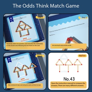 Gioco da Tavolo in Legno <span class=keywords><strong>con</strong></span> Puzzle a Fiammifero, Gioco di Logica per Allenamento Mentale e Sviluppo Intellettuale, Ausilio Didattico - Product Image 4