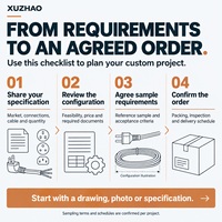 Cordon d'alimentation 10A 250V 1m certifié SAA AS/NZS 3112 australien, prise IEC 3 broches, extrémité nue, 100% cuivre pur, PVC, électronique grand public