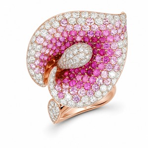 Bijoux en pierres précieuses en livraison directe mondiale, or 18 carats, diamant d'Afrique du Sud, bague en saphir rose naturel pour femmes - Product Image 1