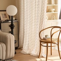 Nouveau Rideau Voilage Rétro en Coton et Lin, Motif Bonbons Arc-en-ciel, Style Mignon pour Chambre de Princesse, Rideau de Chambre pour Filles