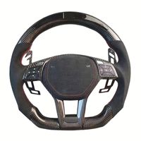 Volant sport personnalisé en cuir et fibre de carbone pour Mercedes-Benz W204 W205 W209 W213 S550 C300 C E Class AMG E350 GLE 450