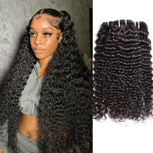 Extensions de Cheveux Bouclés Kinky Curly <span class=keywords><strong>Remy</strong></span> 100% Naturels – Couleur Naturelle – Possibilité de Commande de 1/3/4 Paquets – Cheveux Brésiliens - Product Image 1
