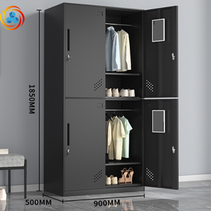 Iron Steel Storage Cabinet with Electronic Lock & Key Lock Rust Resistant Office Filing Cabinet with Adjustable Shelves - Product Image 4