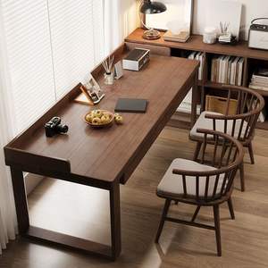 Solid Wood Computer <b>Desk</b> With Drawers Nordic Style Study <b>Desk</b> For Home Office Student Bedroom Writing <b>Desk</b> <b>Pine</b> Material - Product Image 2