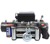 Treuil électrique en acier 24V/12V 20000LBS avec câble en acier et télécommande pour bateaux, véhicules tout-terrain, remorques, petites grues et auto-sauvetage