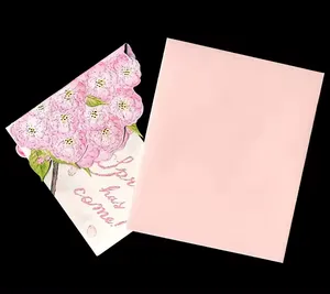 Chizikon Dele una agradable sorpresa al cumpleaños del niño o la niña con una exquisita tarjeta emergente 3D de flor de cerezo de cinco pétalos