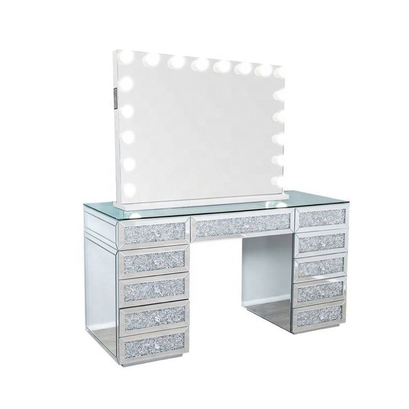 Modern Crystal Glam Diamonds Makeup Vanity