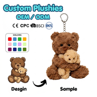 Vente en gros usine de porte-clés personnalisés en peluche style Jellys Plush Catts, breloques de personnage animal en peluche et pendentifs pour la décoration de sacs à dos