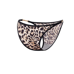 Perizoma a vita bassa con stampa leopardata in nylon ricamato traspirante, a spalline sottili, bestseller transfrontaliero europeo-americano da donna - Product Image 5