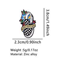En gros : Épingles en métal à motifs de dessins animés, Épingles à chaussures mignonnes et tendance à motifs floraux, Broches souvenirs avec citations anglaises, Épingles créatives à lettres anglaises, Accessoires