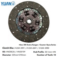 Disque d'embrayage haute performance de 325 mm de fabrication industrielle 31250-3991 31250-3990 31250-2841 HND063U pour Ranger Truck Coaster Bus