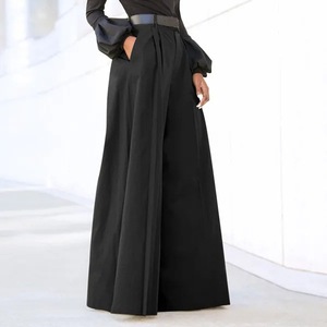 Nouveau <span class=keywords><strong>pantalon</strong></span> évasé taille haute pour <span class=keywords><strong>femme</strong></span>, coupe décontractée, délavé coloré, anti-boulochage, <span class=keywords><strong>été</strong></span> - Product Image 4