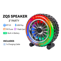 Haut-parleur SING-E ZQS818 Bluetooth TWS, haut-parleur DJ, radio FM, mini haut-parleur portable à basses fréquences, haut-parleur rond