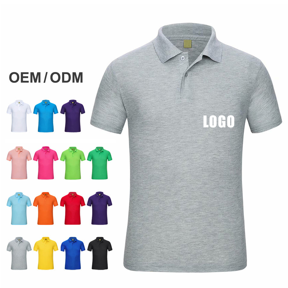 T-shirt Polo uni en Polyester pour homme, Logo personnalisé, par Sublimation, vente en gros