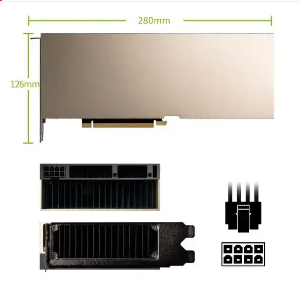 สําหรับ NVIDIA สําหรับ Tesla H800 80G AI GPU การ์ดหน่วยความจํา 256 บิต PCI Express ใช้สําหรับเดสก์ท็อปแอปพลิเคชั่นพัดลมคูลเลอร์