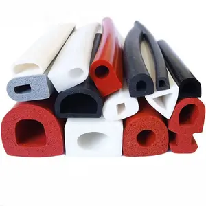 Custom Size Shaped Shockproof Silicone Rubber Round Square Heat Resistant Foam Sealing Strip Durable Draught Excluder Seal