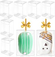 Transparent PVC PET PP Boîte En Plastique Cakesicle Boîtes pour Bonbons Macaron Baby Shower Party FavorsFestival Emballage Cadeau