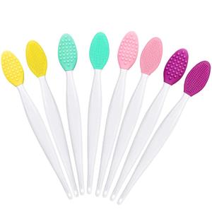Private Label <span class=keywords><strong>Lip</strong></span> Pinsel Werkzeug <span class=keywords><strong>Lip</strong></span> Peeling Pinsel Doppelseitige Nase Reinigung Mitesser Entfernen Silikon Peeling <span class=keywords><strong>Lip</strong></span> Pinsel 6 farben - Product Image 2