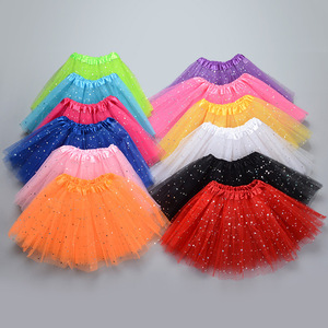 Falda tutú arcoíris en capas para niñas, vestido de baile con volantes escalonados, ropa de club - Product Image 1