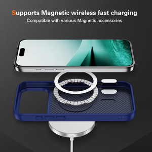 Funda Magnética Integrada para iPhone 18 17 16 Pro Max, Parte Trasera de Fibra de Carbono, Protección de Pantalla y Cámara, Antigolpes - Product Image 3