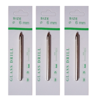 Emballage de carte blister C45 tige en acier au carbone simple pointe de coupe en carbure YG6 foret en verre pour carreaux