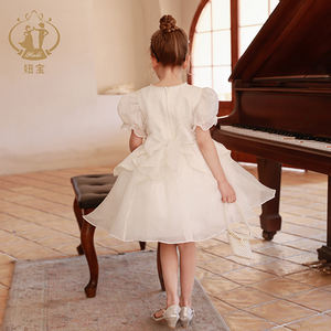 NIMBLE Boutique Marfil Niños Fiesta de cumpleaños Vestido de graduación Vestidos de flores para niñas Dama DE HONOR Concierto Princesa <span class=keywords><strong>Ropa</strong></span> de <span class=keywords><strong>primera</strong></span> comunión - Product Image 4