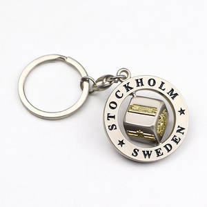 Fabricación logotipo personalizado <span class=keywords><strong>Malta</strong></span> Bielorrusia país recuerdo llavero 3D Metal dados Spinning llavero - Product Image 6