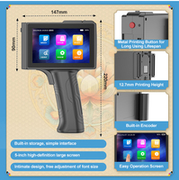 Impresora de Inyección de Tinta Portátil WisePrint HP-WP127 Pro Mate, Utiliza Cartuchos de Tinta Solvente de Secado Rápido TIJ