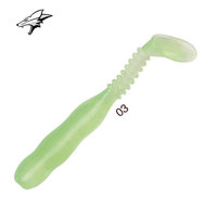 Wiggle Shad Doux En Plastique Swimbait Leurre De Pêche L'achigan à petite bouche Perche Pumpki Queue Leurre Souple De Haute Qualité