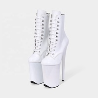 Chaussures de pole dance sexy à talon aiguille en cristal pour femme, avec fermeture éclair, plateforme imperméable, idéales pour la boîte de nuit, taille unique