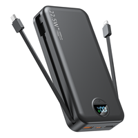 Gadgets électroniques, chargeur mural portable, charge rapide, grande capacité 20000mAh, câble intégré, AC-02DP, batterie externe
