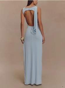 Élégantes Robes Chic Femme 2025 Sans Manches, Fendues Sexy pour Soirée, Été, Dos Nu - Product Image 3