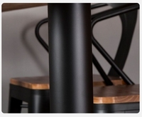Ensemble de table et de chaises de salle à manger en métal moderne pour restaurants, bars, cafés, hôtels, utilisation en extérieur - Vente en gros 1 table et 2 chaises