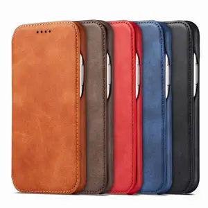 Funda de teléfono para iPhone 14 15 Pro Max Simple Scrub Business imitación de cuero protectora a prueba de golpes para teléfono 15 funda trasera