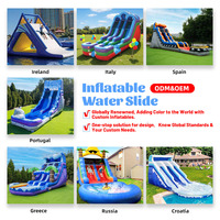 Toboggan aquatique gonflable en PVC de qualité commerciale, aire de jeux aquatique gonflable pour enfants
