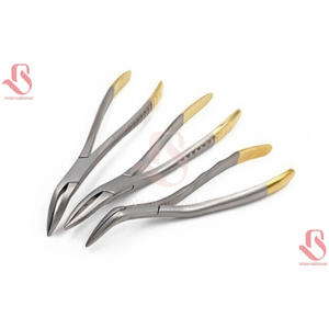 BISONS Vente en gros de forceps manuels pour l'extraction des fragments dentaires, pinces chirurgicales à intervention minimale en acier inoxydable - Product Image 1
