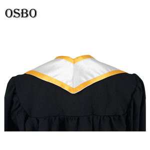 Estola blanca lisa de gran cantidad barata y vendedora en caliente 2023 con faja de graduación de adorno dorado 72" - Product Image 2