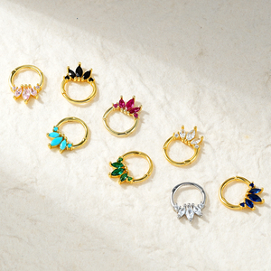 <span class=keywords><strong>Anelli</strong></span> da <span class=keywords><strong>naso</strong></span> alla moda in <span class=keywords><strong>argento</strong></span> 16G con zirconi, piercing clicker per setto, cartilagine, trago, elice, labbro - Product Image 5