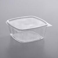 Conteneur alimentaire jetable en plastique transparent RPET à charnière de 64 oz pour supermarché