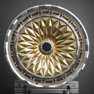 Jantes GPW 3 pièces forgées de luxe à découpe diamantée dorées VIP pour Rolls-Royce Phantom, <span class=keywords><strong>Bentley</strong></span> <span class=keywords><strong>Mulsanne</strong></span>, Maybach Pullman - Product Image 1
