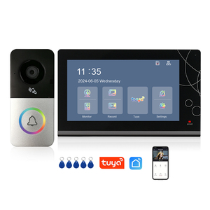 Tuya <span class=keywords><strong>SmartLife</strong></span> 3MP Wi-Fi LCD Mini judas sonnette caméra moniteur 7 pouces étanche PIR Vision nocturne large visiophone - Product Image 1