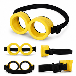 Accesorios de Disfraz de Halloween, Gafas Steampunk, Gorro Amarillo de Punto, Guantes Negros, Disfraz de Cosplay para Fiesta - Product Image 2