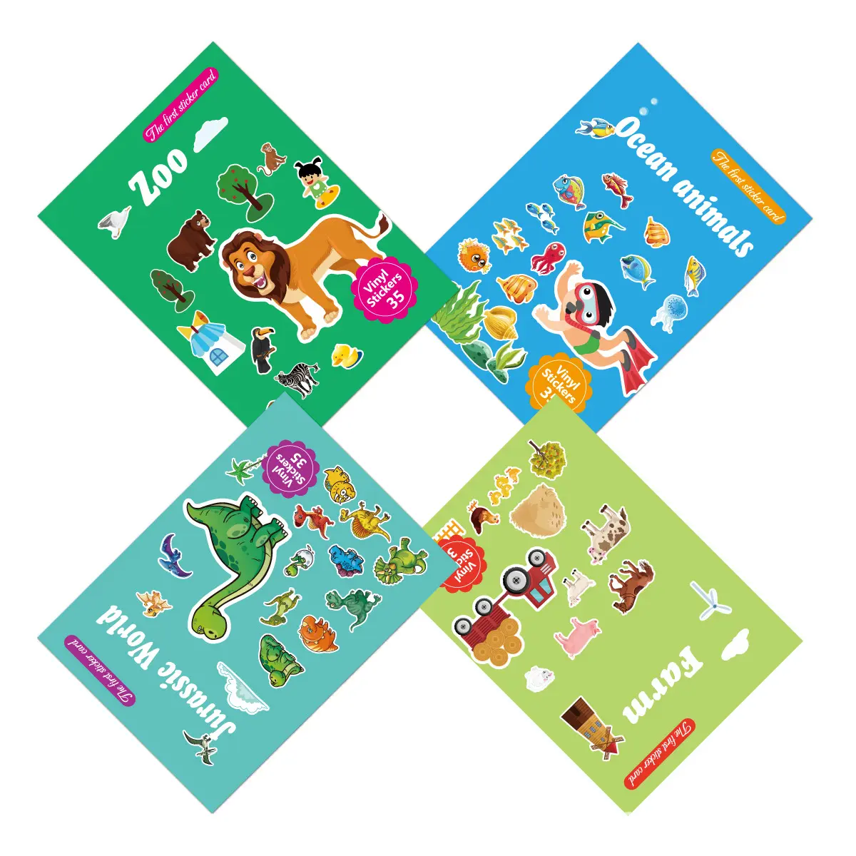 Custom Printing Full Color Scrapbook sticker book Planner Journal Reusable Sticker Book Kid Sheet Sticker Album