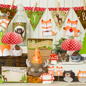 Tema de cuento de hadas del país de las Maravillas, farol de papel de setas hecho a mano DIY, suministros decorativos para fiesta de cumpleaños de Niños de jardín de infantes - Product Image 2