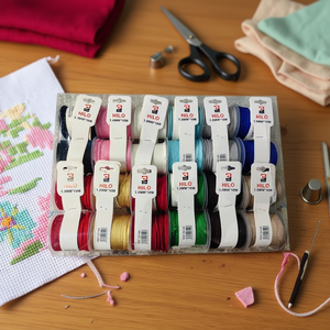 Corde en coton faite à la main 1,0*10m pour broderie au point de croix et travaux d'aiguille, artisanat brodé et produit fait main - Product Image 3