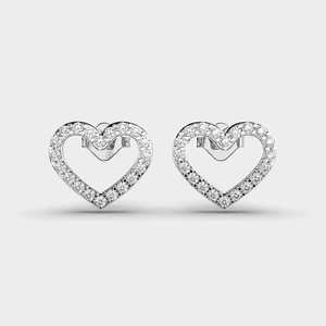 Stylish Diamond <b>Stud</b> Earrings in 925 <b>Sterling</b> <b>Silver</b> Classic Fine Jewelry for Anniversary Wedding Party Gift - Product Image 4