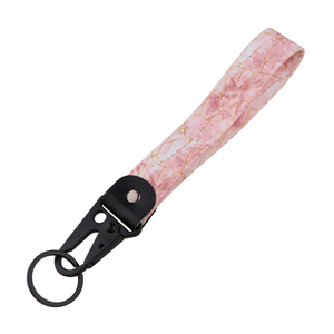 Custom High Quality Durable Polyester Cute Thermal Transfer Printed Hand Wrist Key Chain Holder Lanyard Fashion Strap Keyring